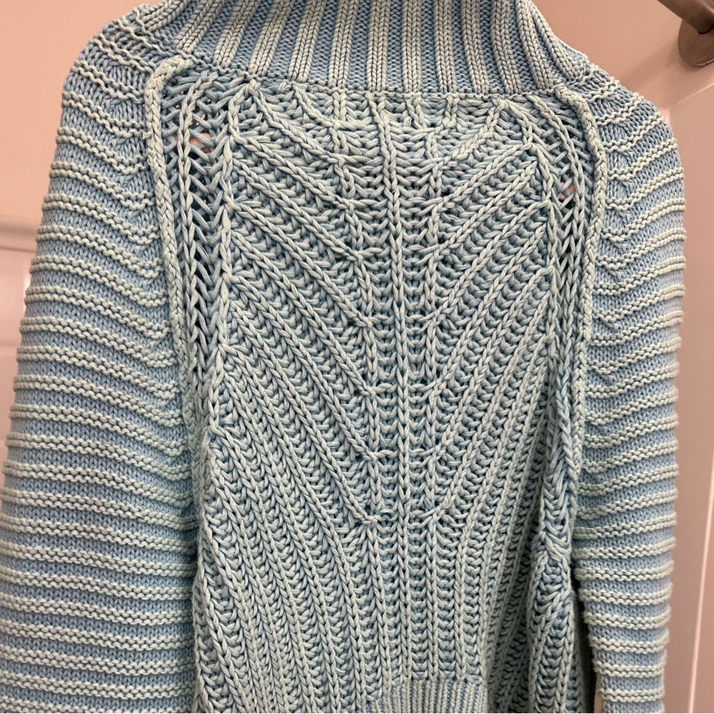 Free People Light Blue Knit Sweater